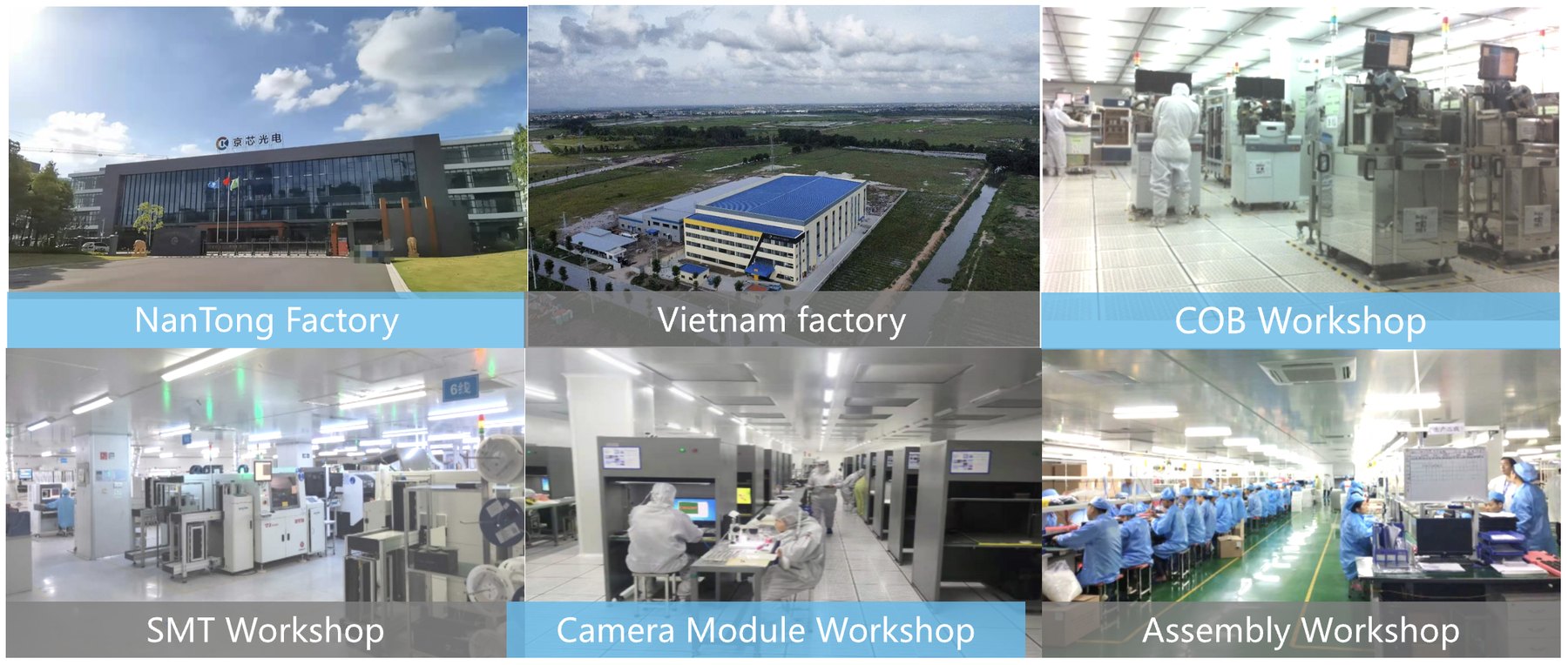 Factory facilities and camera production workshops